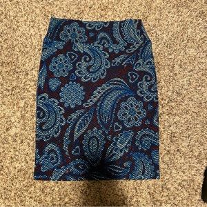 Lularoe Cassie skirt paisley pattern L